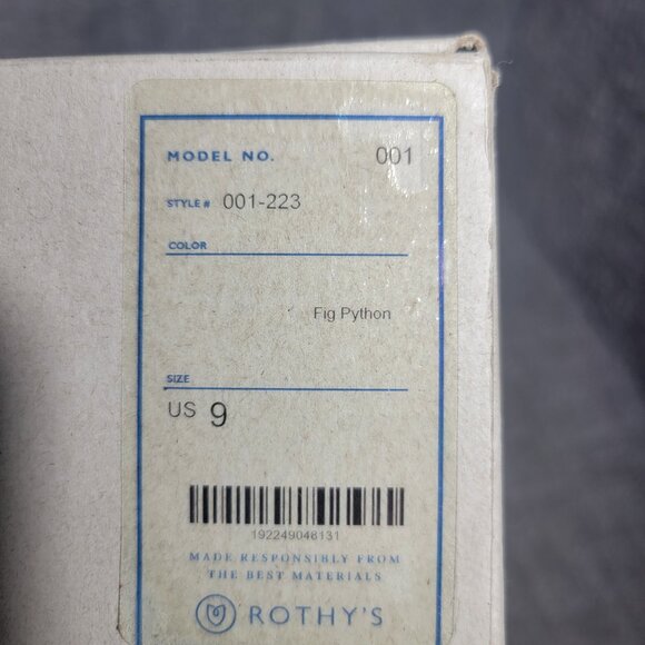 Rothy's The Flat Women's Size US 9 Fig Python Purple Round Toe Ballet Shoes - Picture 9 of 9